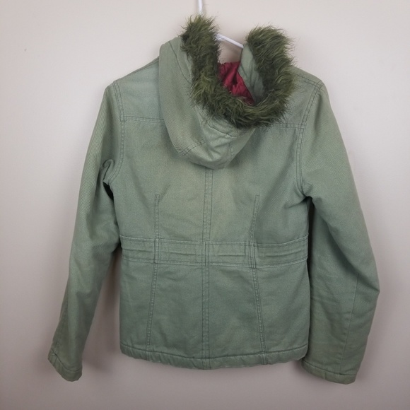 Abercrombie & Fitch army green hooded jacket - Picture 2 of 7